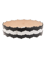 Cintura In Pelle Liscia Bianca e Nera