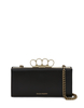 Clutch Four Ring Con Catena Nera e Oro