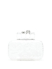 Clutch Skull Four Ring Con Pizzo Bianco Donna