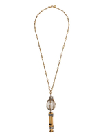 Collana Donna Con Pendente Fischietto in Oro Anticato