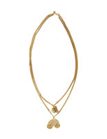 Collana Teddy Bear Dorata Uomo