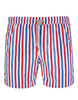 Costume da Bagno A Righe Equidistanti Rosse e Blu
