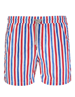 Costume da Bagno A Righe Equidistanti Rosse e Blu