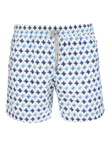 Costume da Bagno Bianco Con Pattern Farfalle Blu