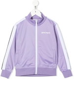 Felpa Kids Lilla e Bianca Con Zip e Logo