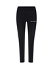 Leggings Neri Donna Con Logo e Bande Laterali a Contrasto