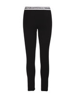 Leggings Neri In Jersey Elasticizzato Bodyline