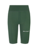 Leggings Sportivi Corti Verde Scuro Con Logo Donna