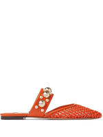 Sabot Basette In Rafia Arancione