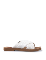 Sabot Piatto Woody Uncinetto Bianco