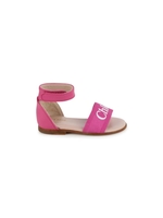 Sandali Fucsia Con Logo