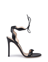 Sandalo Alto In Nappa Nera Donna