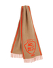 Sciarpa Donna Beige e Arancione Con Logo In Stile Araldico