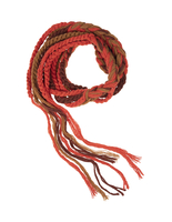 Sciarpa Donna In Misto Lana a Trecce Arancione