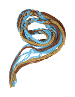 Sciarpa Donna In Misto Lana a Trecce Celeste