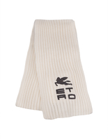 Sciarpa Donna In Tricot Bianca Con Logo Etro CUBE