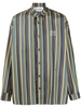 camicia a righe uomo multicolor in cotone