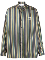camicia a righe uomo multicolor in cotone