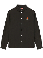 camicia casual boke flower uomo nera in cotone