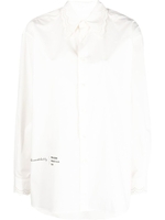 camicia con logo donna bianca in cotone