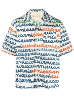 camicia con logo uomo bianca in cotone