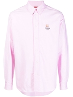 camicia crest casual uomo rosa in cotone