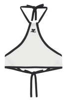 crop top light ribs donna bianco in cotone