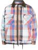giacca plaid padded uomo multicolore