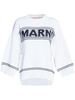 maglia con logo donna bianca
