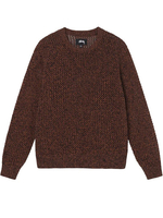 maglione 2 tone loose uomo marrone in cotone