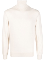 maglione a collo alto uomo bianco in lana