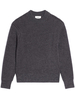 maglione a costine uomo grigio in cotone