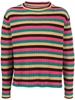 maglione a righe uomo multicolore in lana