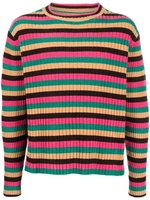 maglione a righe uomo multicolore in lana