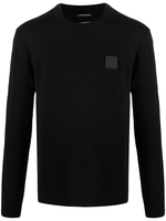 maglione con applicazione uomo nero