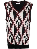 maglione gilet unisex multicolore in lana