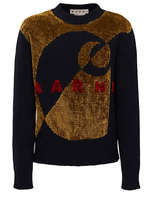 maglione in lana marni x carhartt uomo nero in seta e lana