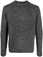 maglione in lana shetland uomo grigio