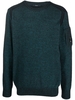 maglione lens uomo verde in lana