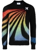 maglione rainbow uomo nero