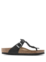 sandali gizeh braided donna neri in pelle