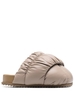 sandali tent mule donna beige in pelle