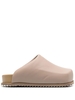 sandali truck slide donna beige in pelle vegana