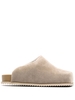 sandali truck slide uomo beige in pelle vegana