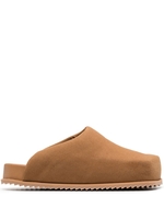 sandali truck slide uomo marroni in pelle vegana