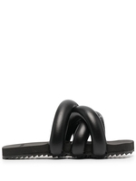 sandali tyre slide unisex neri in pelle vegana