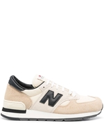 sneakers m990 uomo beige in pelle
