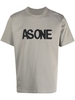 t-shirt asone uomo khaki in cotone