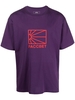 t-shirt big logo uomo viola in cotone