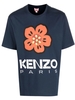 t-shirt boke flower uomo blu in cotone